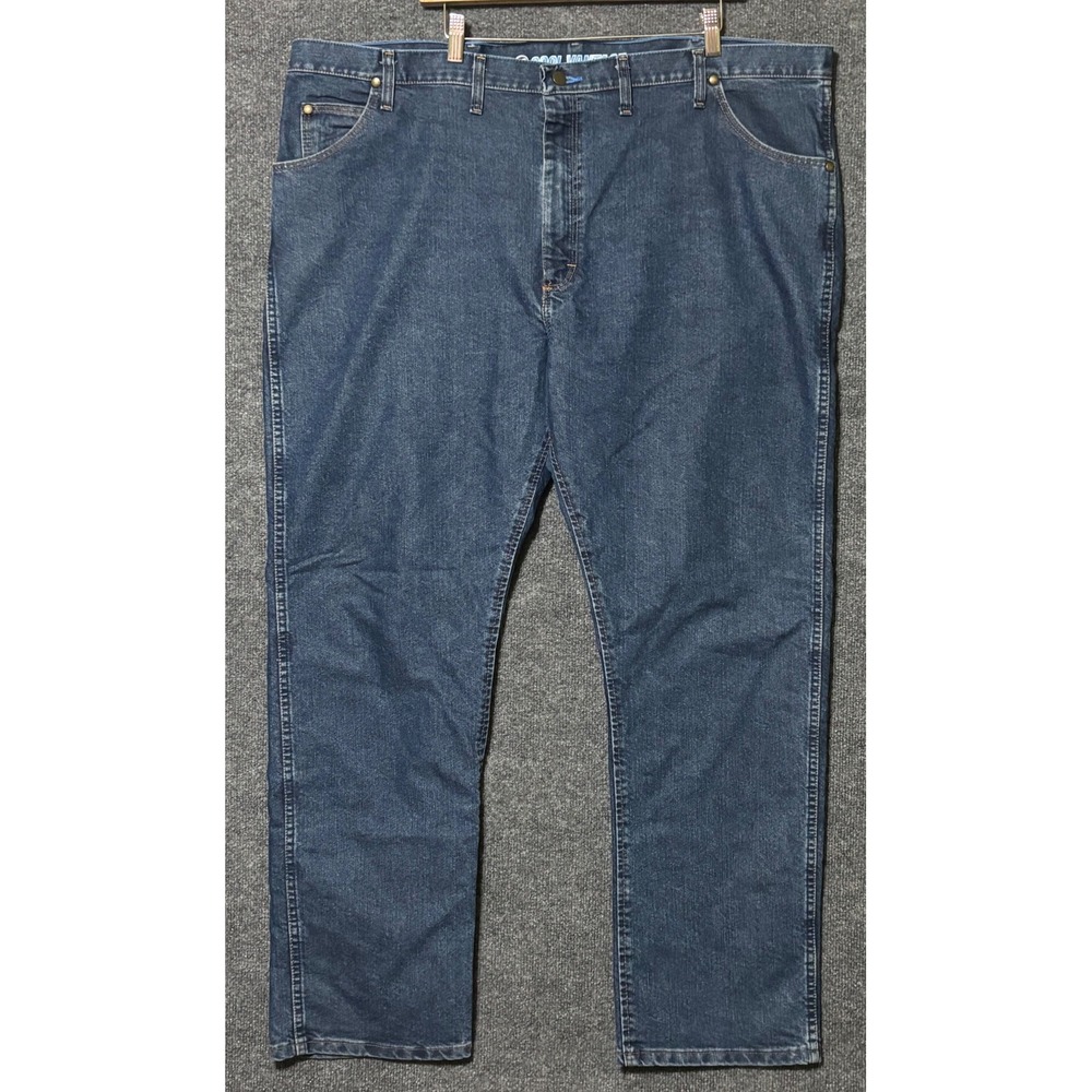 Wrangler 47 Regular Fit Cool Vantage Jeans Men's 46x32‎ Blue Dark Wash